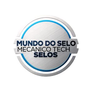 Logomarca da empresa Tech Selos, especializada em vedação industrial, com design corporativo limpo e tipografia técnica.