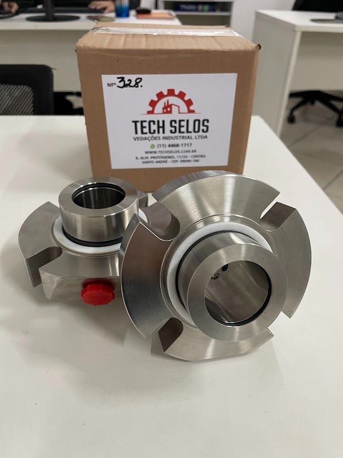 Selo mecânico Tech Selos pronto para instalação em sistemas industriais.